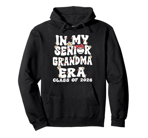 My Senior Grandma Era Groovy Baseball Hoodie - Custom Art Print Men Women - T-Shirt, Sweatshirt, Hoodie