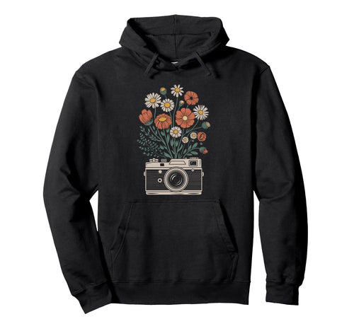 Camera Photography Art Floral Photographer Hoodie - Streetwear Style Unisex - T-Shirt, Sweatshirt, Hoodie