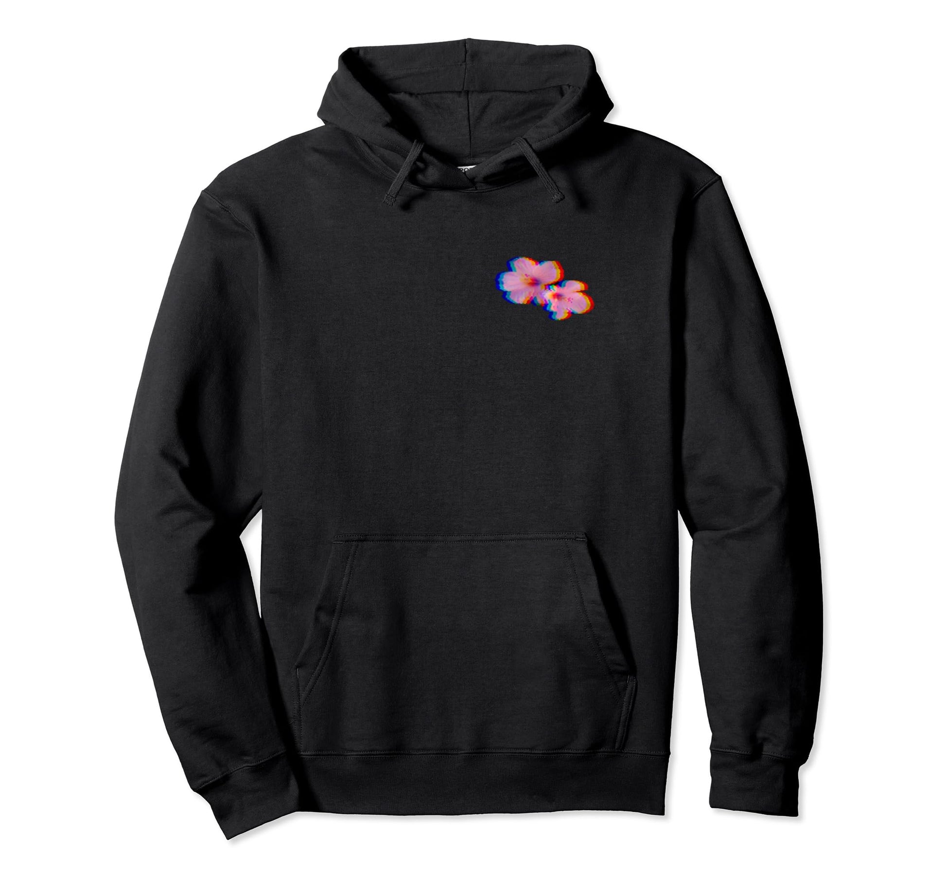 Aesthetic Vaporwave Flowers Hoodie - Casual Everyday Wear for Adults - T-Shirt, Sweatshirt, Hoodie