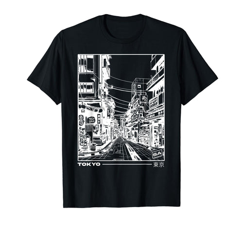 Japan Streets Tokyo Minimal Japanese T-Shirt - Minimalist Print Men Women - T-Shirt, Sweatshirt, Hoodie