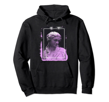 Vaporwave Aesthetic 80S 90S Statue Hoodie - Novelty Apparel Men Women - T-Shirt, Sweatshirt, Hoodie