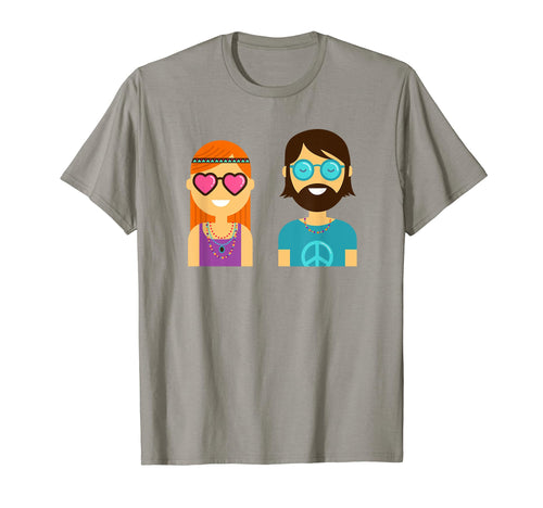 60S Pop Art Hippies Peace Love Gift T-Shirt - Fun Novelty Design Men Women - T-Shirt, Sweatshirt, Hoodie