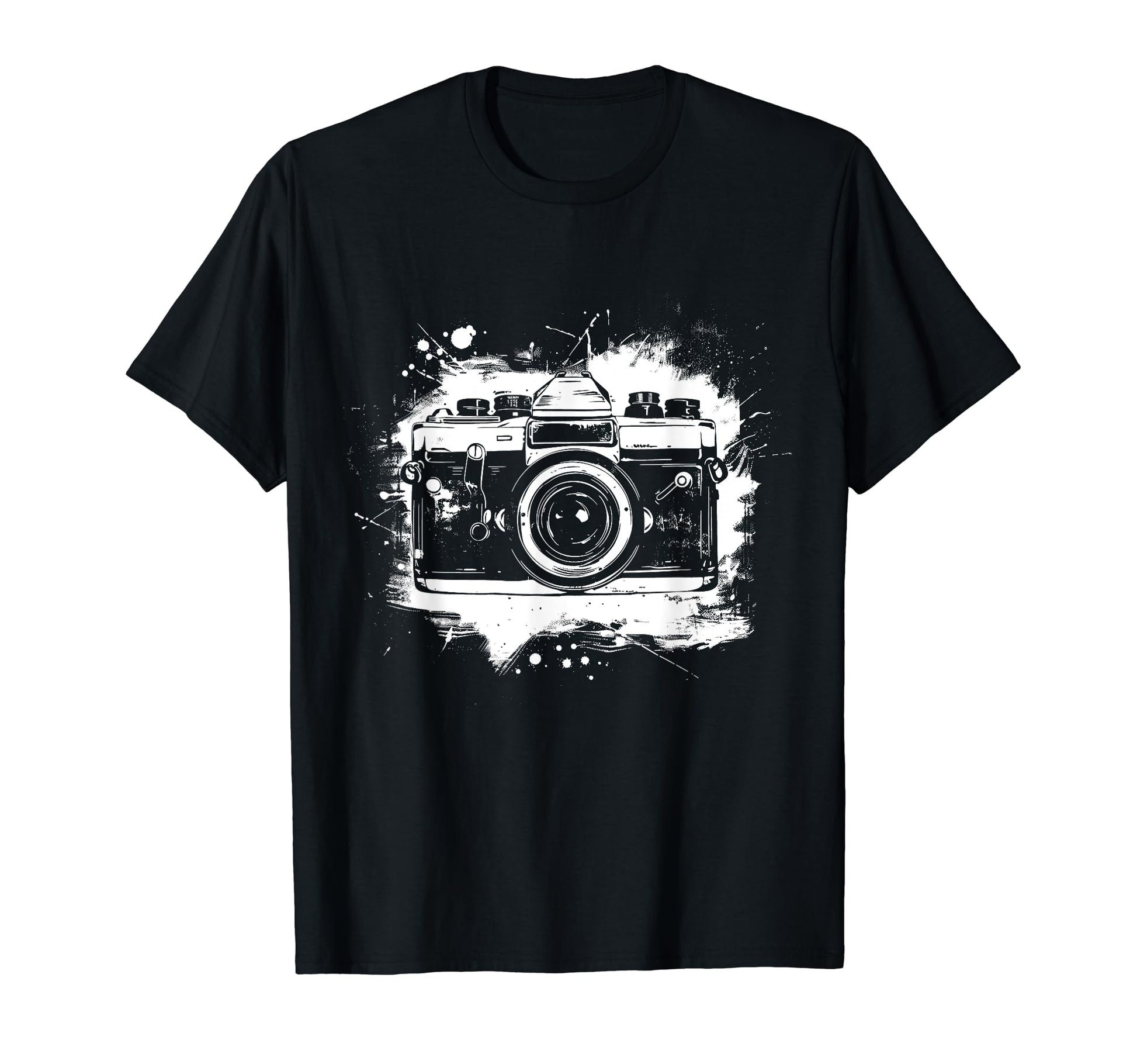 Camera Photography Watercolor T-Shirt - Casual Everyday Wear for Adults - T-Shirt, Sweatshirt, Hoodie