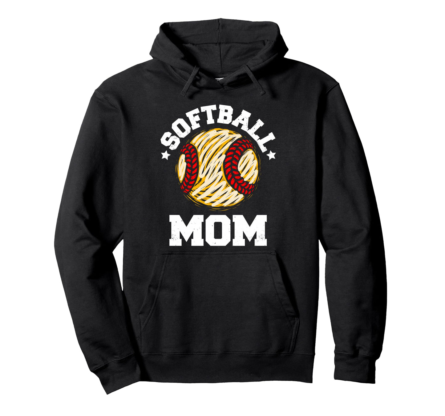 Softball Mom Distressed Funny Mom Game Day Hoodie - Minimalist Print Unisex - T-Shirt, Sweatshirt, Hoodie