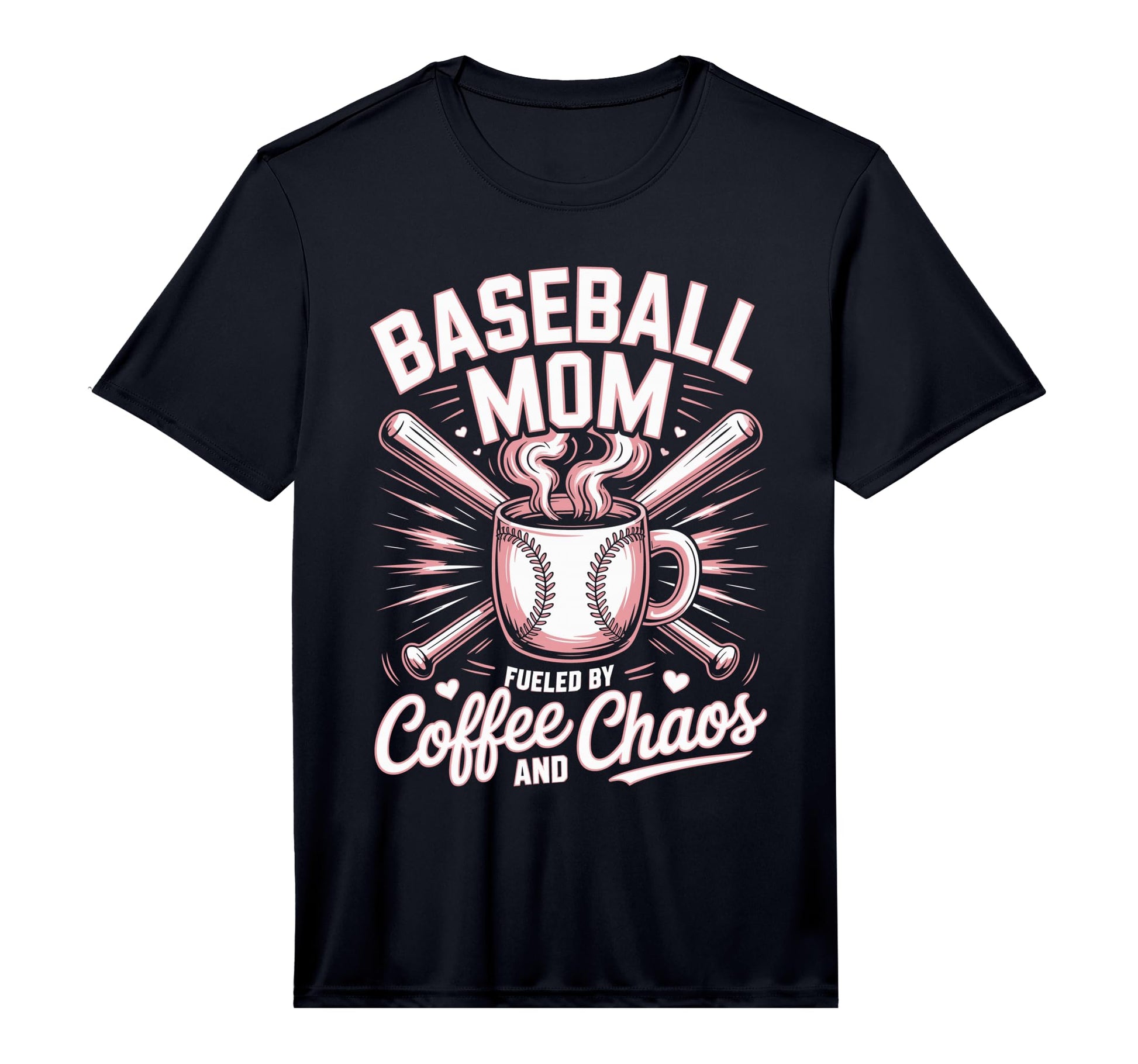 Mens Baseball Mom Fueled Coffee And T-Shirt - Fun Novelty Design Unisex - T-Shirt, Sweatshirt, Hoodie