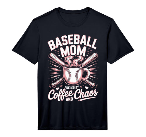 Mens Baseball Mom Fueled Coffee And T-Shirt - Fun Novelty Design Unisex - T-Shirt, Sweatshirt, Hoodie