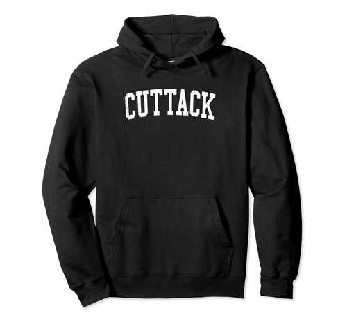 Cuttack India Distressed White Varsity Hoodie - Unique Graphic Unisex - T-Shirt, Sweatshirt, Hoodie