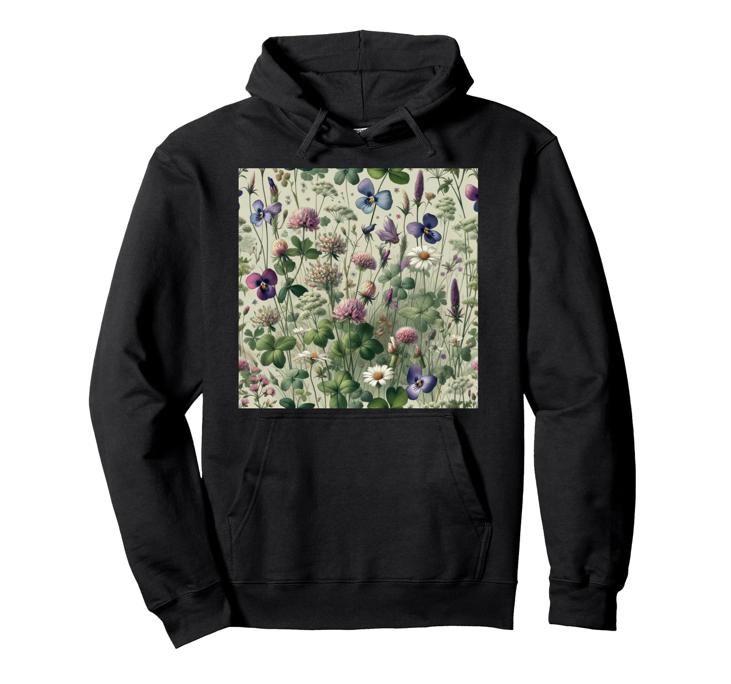 Flowers Floral Art Boho Wildflowers Hoodie - Streetwear Style Men Women - T-Shirt, Sweatshirt, Hoodie