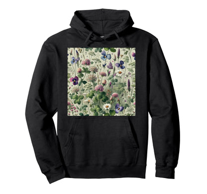 Flowers Floral Art Boho Wildflowers Hoodie - Streetwear Style Men Women - T-Shirt, Sweatshirt, Hoodie