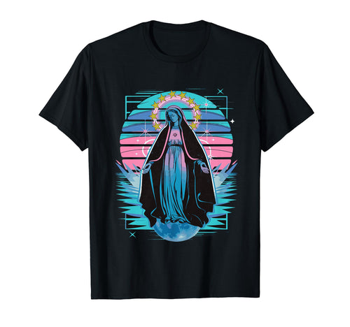 Vaporwave Catholic Aesthetic Synthwave T-Shirt - Graphic Print for Adults - T-Shirt, Sweatshirt, Hoodie