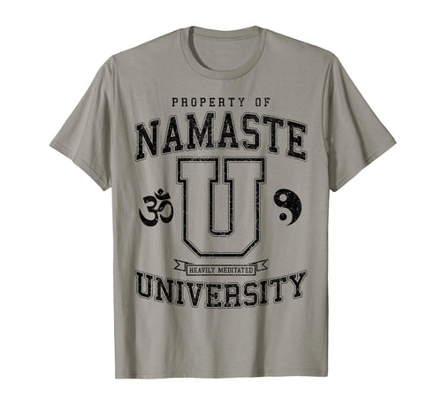 Namaste University Heavily Meditated T-Shirt - Novelty Apparel Men Women - T-Shirt, Sweatshirt, Hoodie