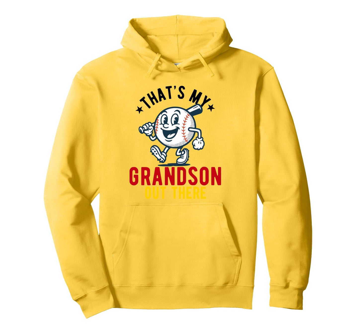 Thats My Grandson Out There Baseball Hoodie - Unique Graphic for Adults - T-Shirt, Sweatshirt, Hoodie