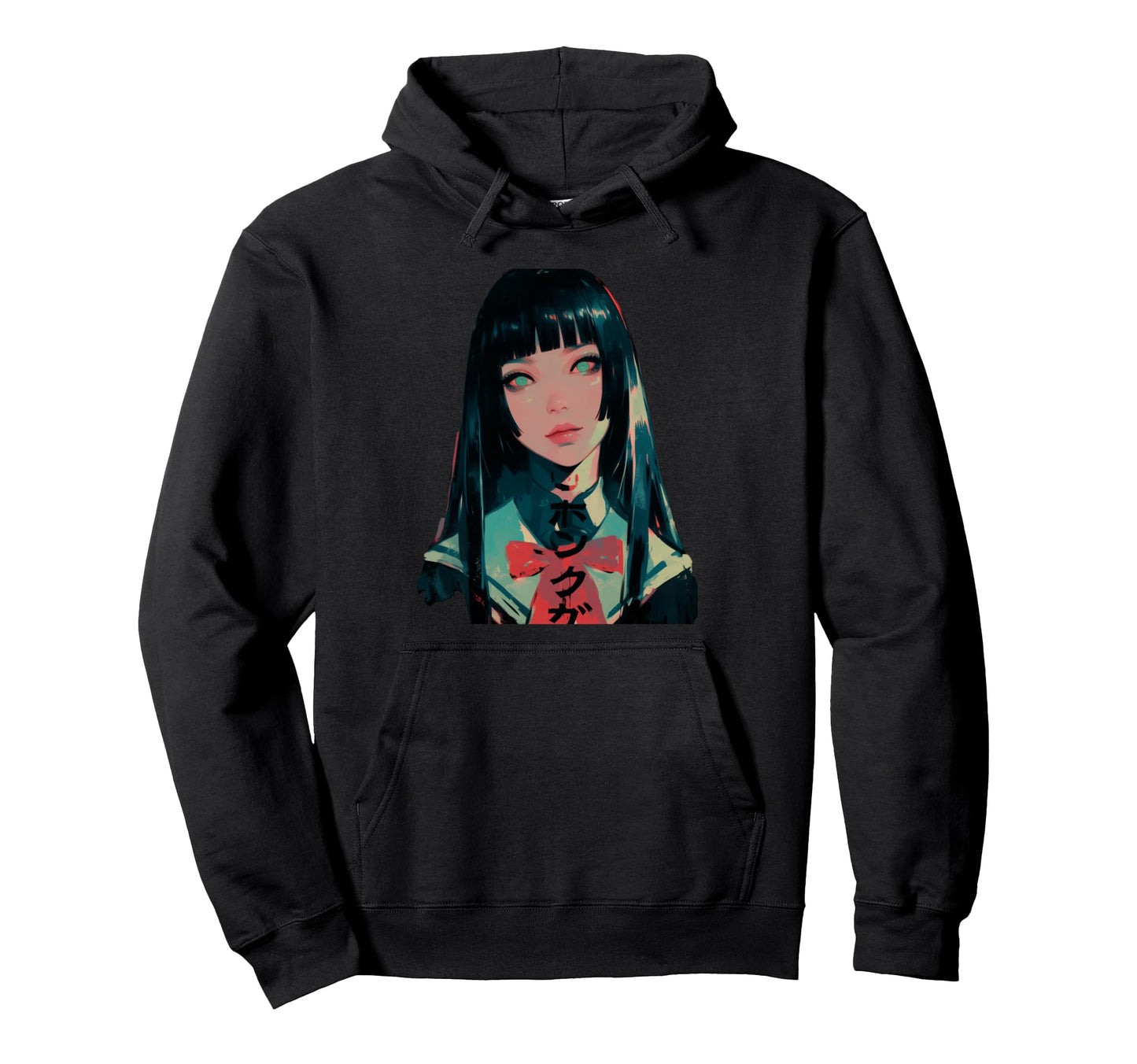 Goth Grunge Demon Anime Waifu Horror Hoodie - Casual Everyday Wear Unisex - T-Shirt, Sweatshirt, Hoodie