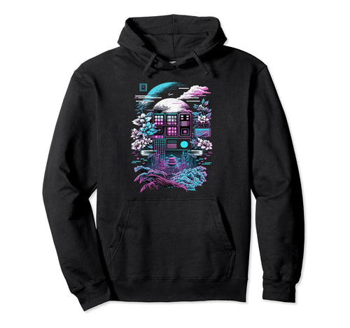 Vaporwave Aesthetics Psychedelic Hoodie - Novelty Apparel Unisex - T-Shirt, Sweatshirt, Hoodie