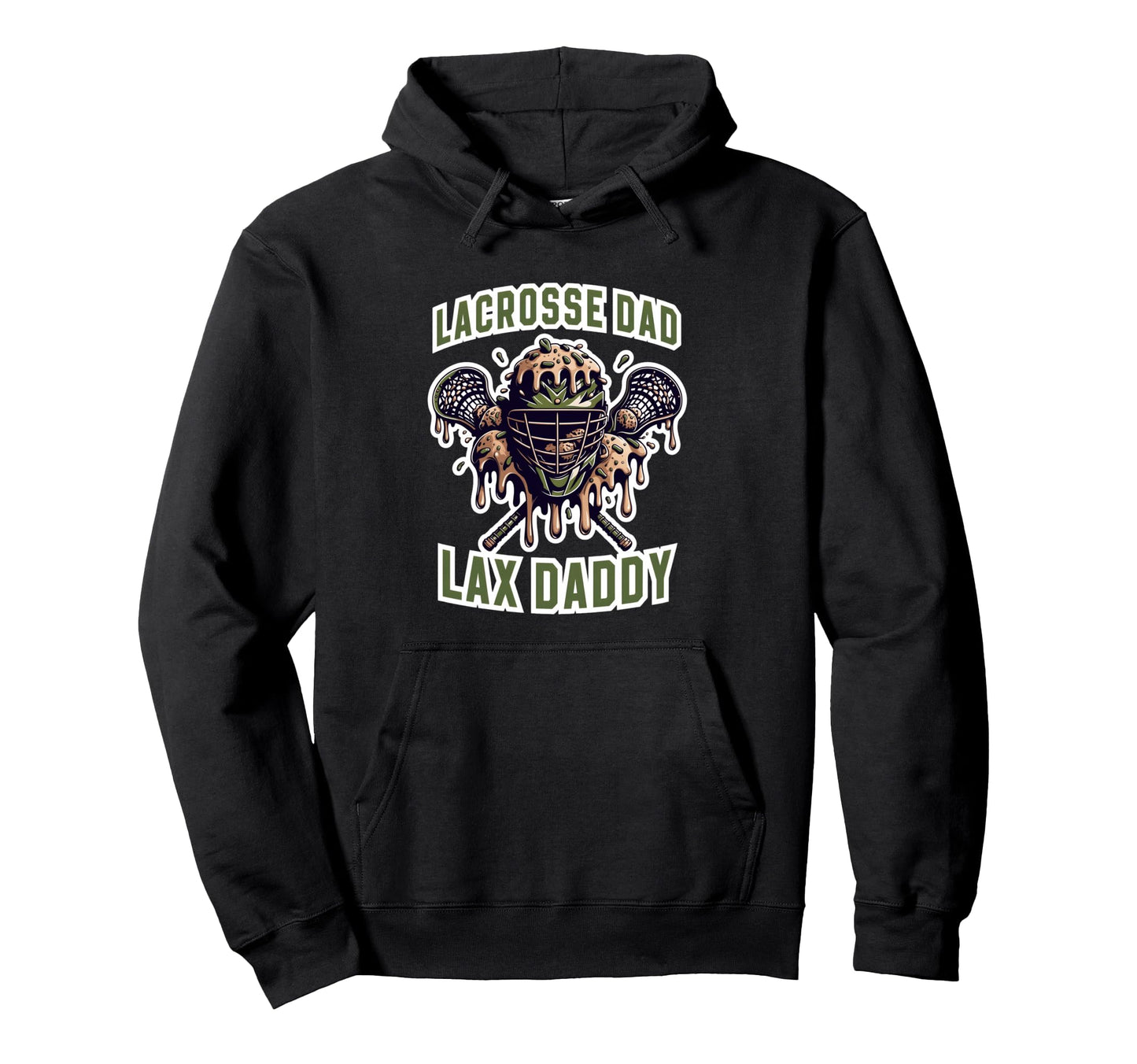 Lacrosse Dad Lax Daddy Sport Helmet Hoodie - Graphic Print for Adults - T-Shirt, Sweatshirt, Hoodie