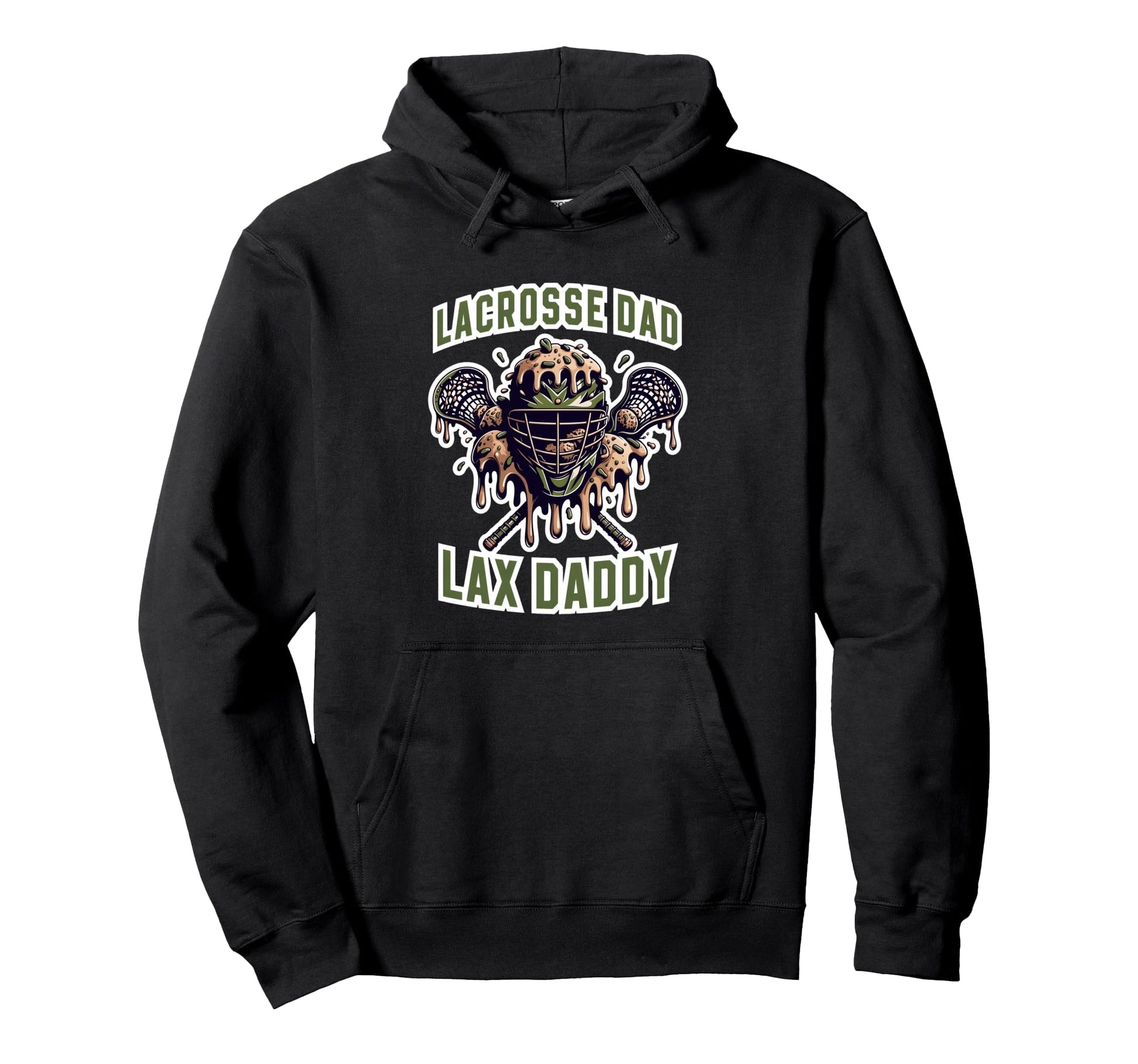 Lacrosse Dad Lax Daddy Sport Helmet Hoodie - Graphic Print for Adults - T-Shirt, Sweatshirt, Hoodie