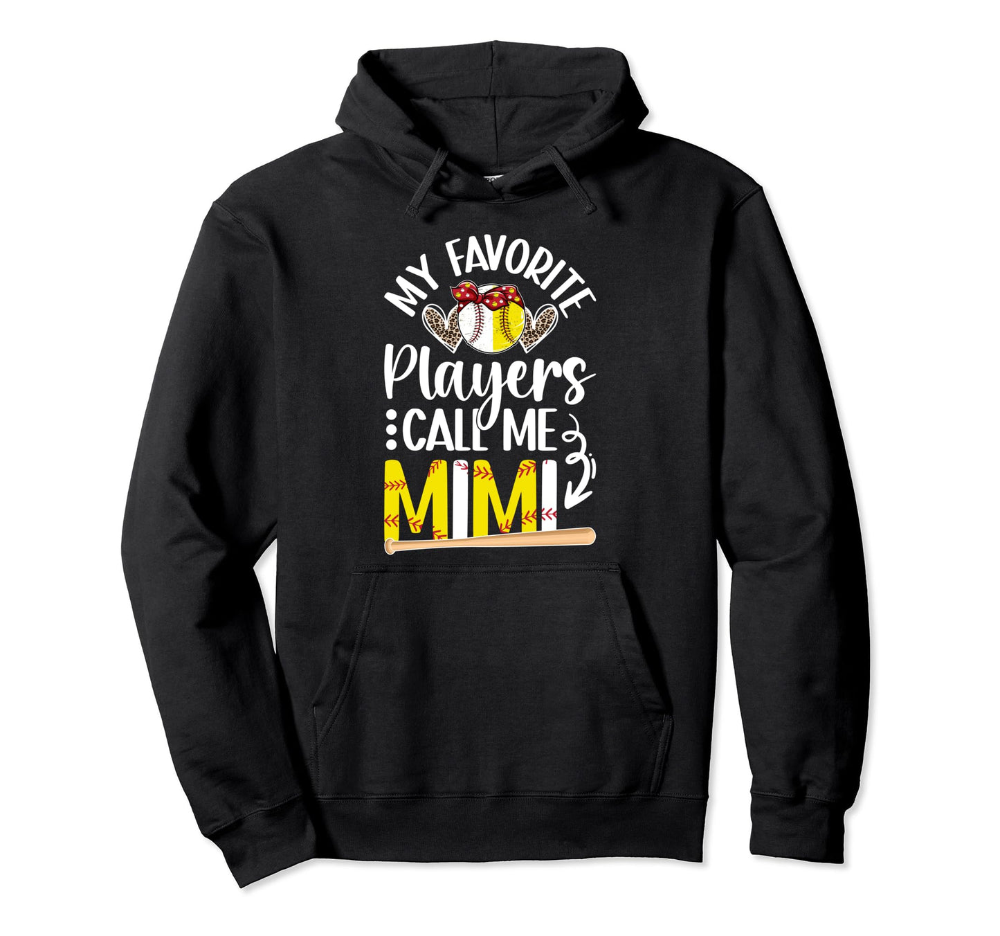 Favorite Players Call Me Mimi Baseball Hoodie - Unique Graphic for Adults - T-Shirt, Sweatshirt, Hoodie
