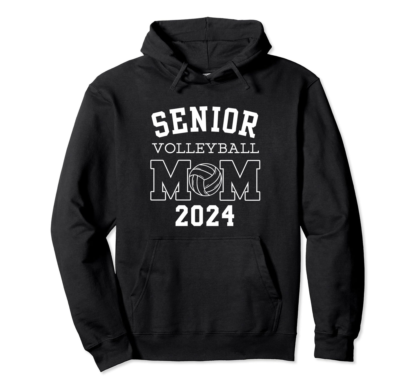 Senior Volleyball Mom Class 2024 Game Day Hoodie - Custom Art Print Unisex - T-Shirt, Sweatshirt, Hoodie