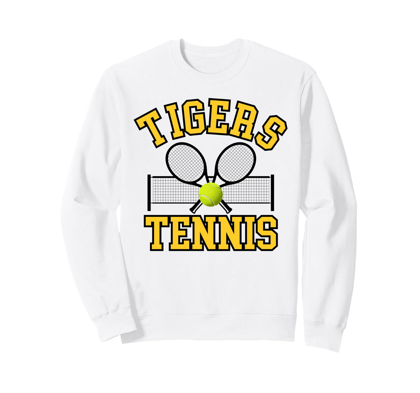 Tigers Tennis Mom Game Day Sports Sweatshirt - Minimalist Print Unisex - T-Shirt, Sweatshirt, Hoodie