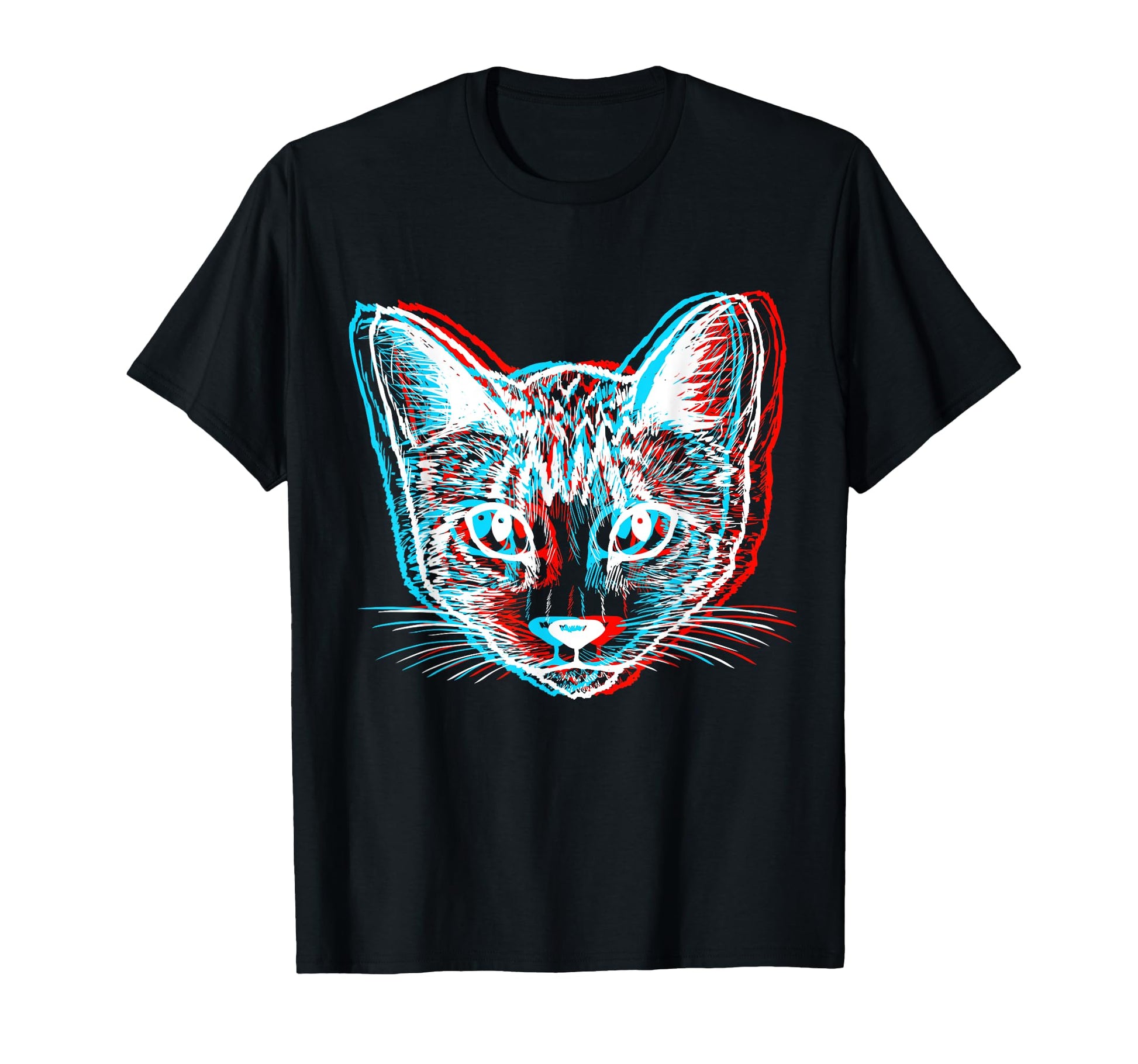 Psychedelic Trippy Rave Cat Abstract T-Shirt - Streetwear Style for Adults - T-Shirt, Sweatshirt, Hoodie