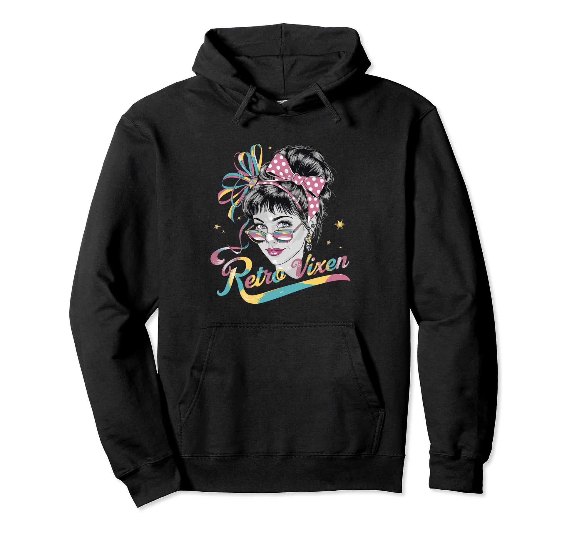 Stylish Vixen 1980 Rainbow Sunglasses Hoodie - Aesthetic Graphic Unisex - T-Shirt, Sweatshirt, Hoodie
