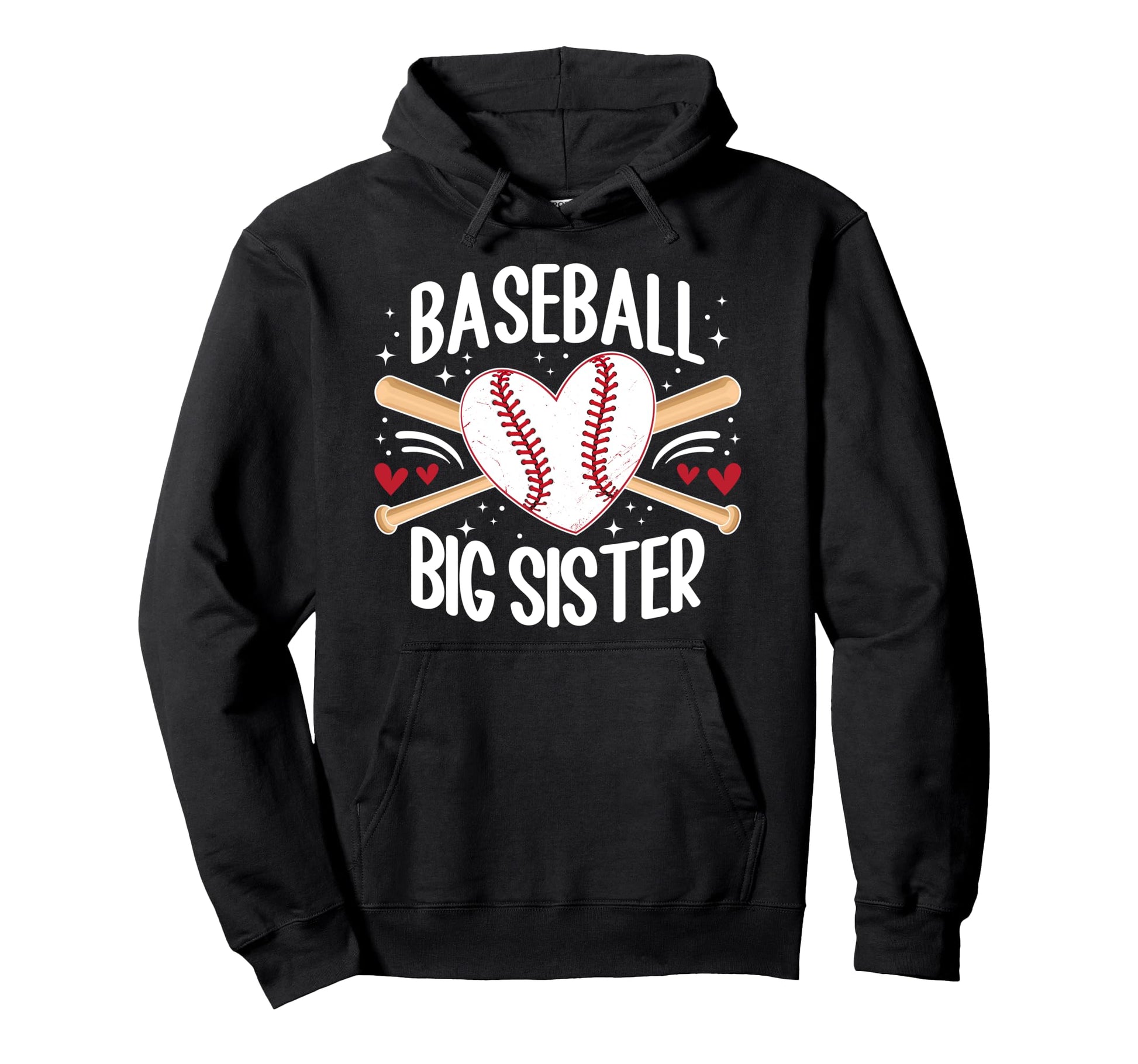 Baseball Big Sister Baseball Player Hoodie - Minimalist Print Men Women - T-Shirt, Sweatshirt, Hoodie
