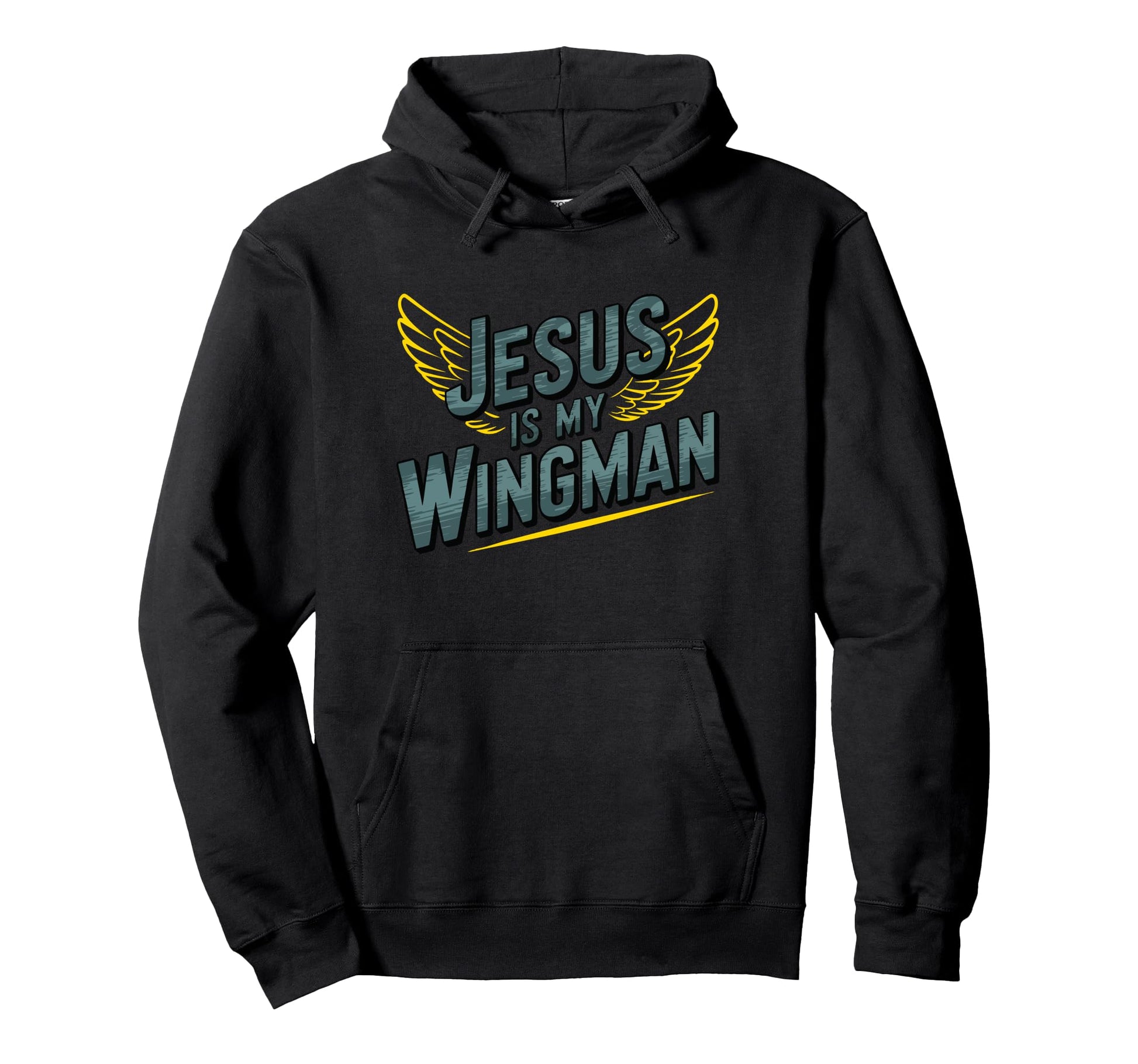 Jesus Is My Wingman God Spiritual Hoodie - Aesthetic Graphic for Adults - T-Shirt, Sweatshirt, Hoodie