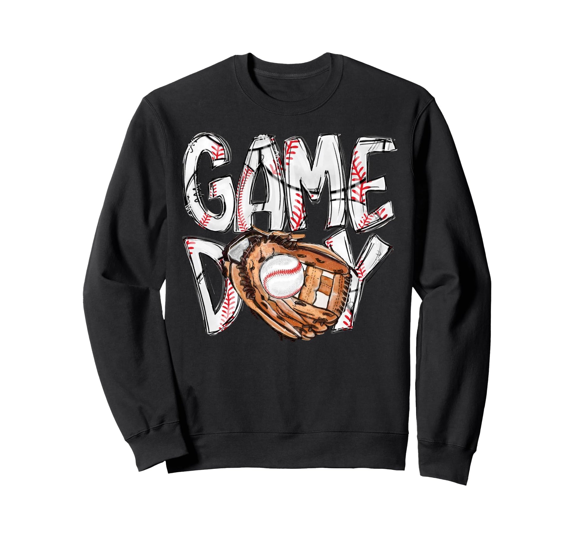 Game Day Baseball Softball Heart Sweatshirt - Aesthetic Graphic Men Women - T-Shirt, Sweatshirt, Hoodie
