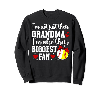 Their Biggest Fan Softball Sweatshirt - Fun Novelty Design for Adults - T-Shirt, Sweatshirt, Hoodie