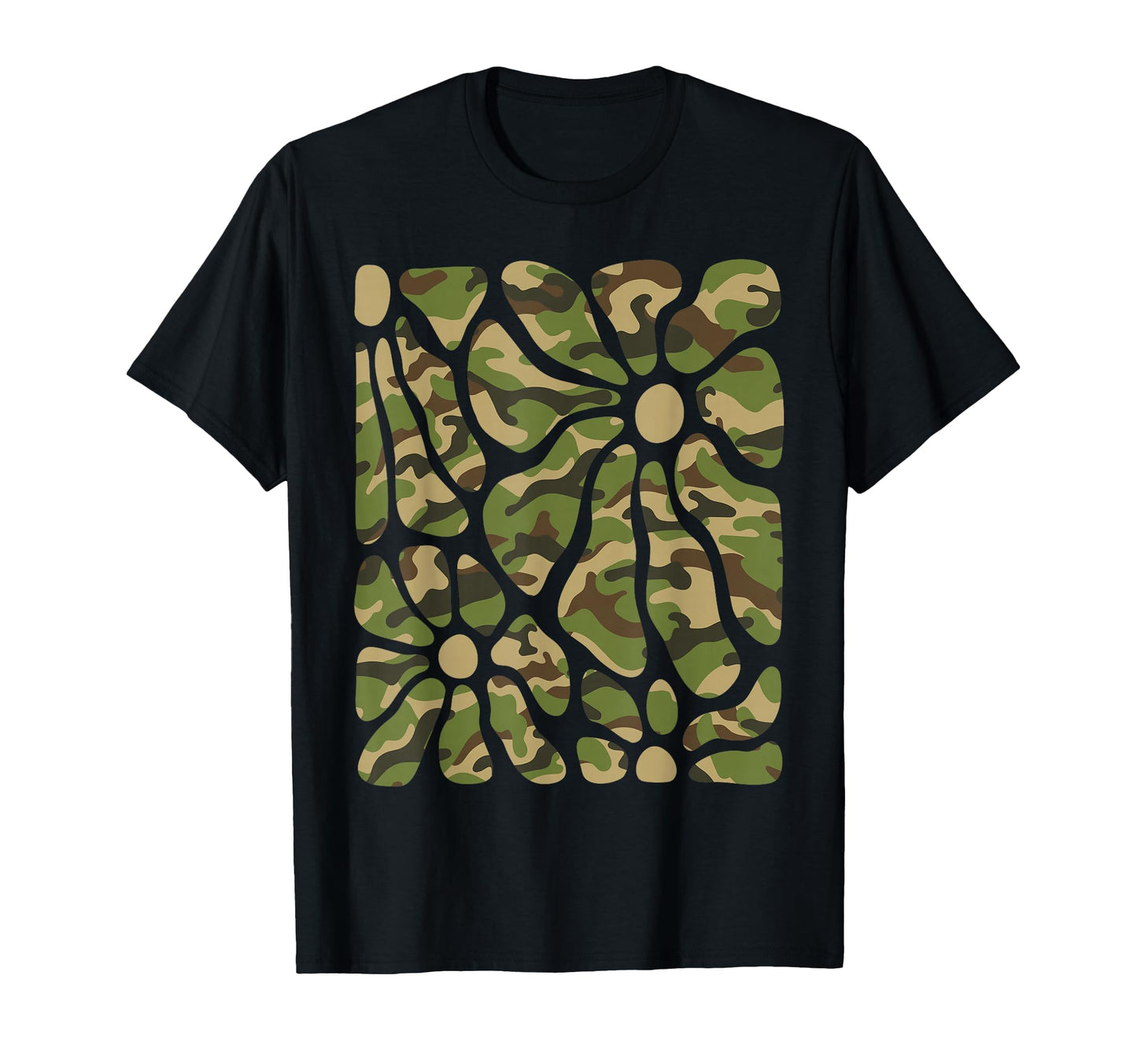 Camo Floral Boho Flowers Camo T-Shirt - Unique Graphic Men Women - T-Shirt, Sweatshirt, Hoodie
