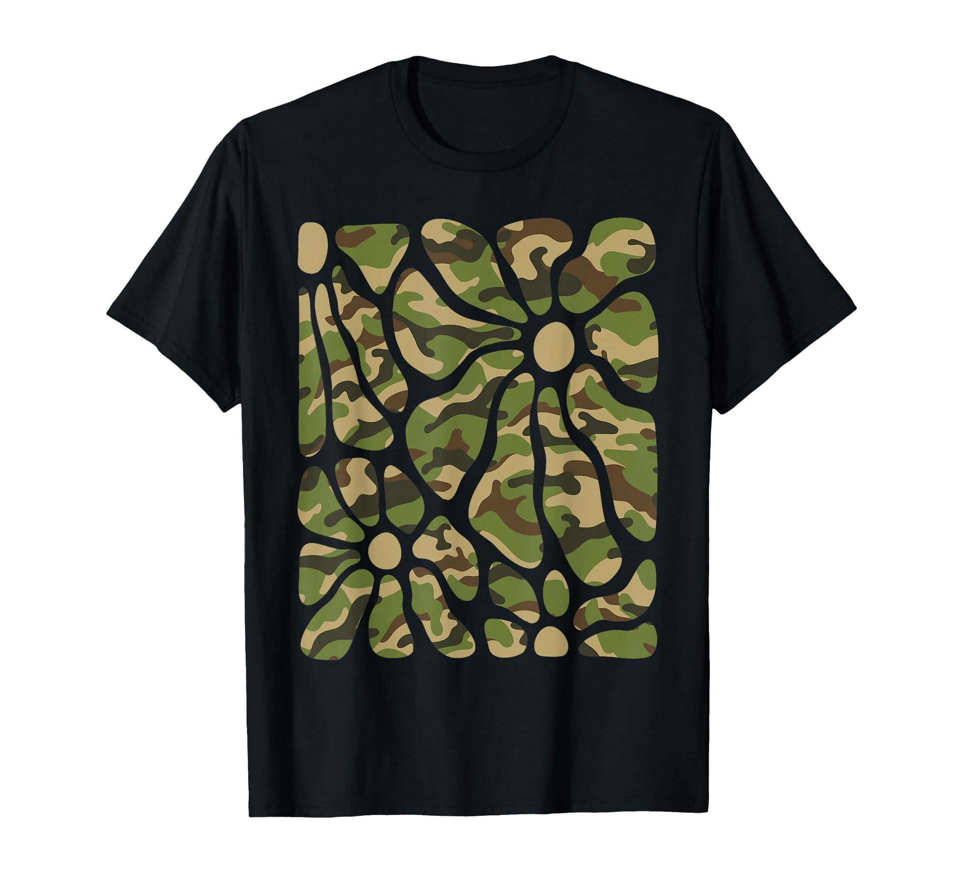 Camo Floral Boho Flowers Camo T-Shirt - Unique Graphic Men Women - T-Shirt, Sweatshirt, Hoodie