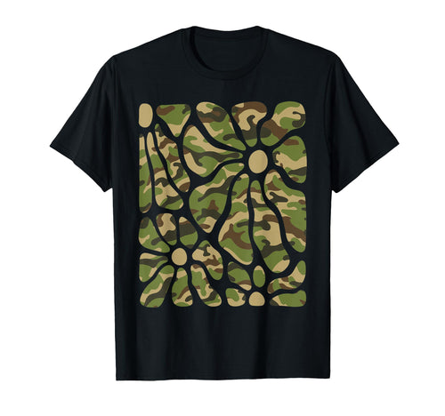 Camo Floral Boho Flowers Camo T-Shirt - Unique Graphic Men Women - T-Shirt, Sweatshirt, Hoodie