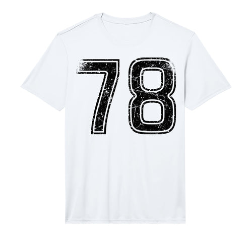 Black Sport Team Number 78 T-Shirt - Casual Everyday Wear for Adults - T-Shirt, Sweatshirt, Hoodie