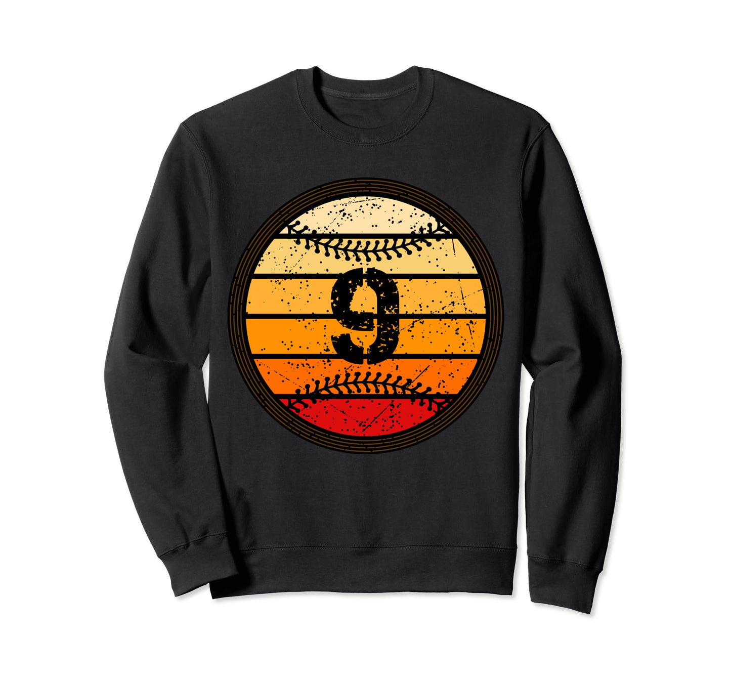 9Th Birthday Baseball 9 B Day Funny Sweatshirt - Trendy Graphic for Adults - T-Shirt, Sweatshirt, Hoodie