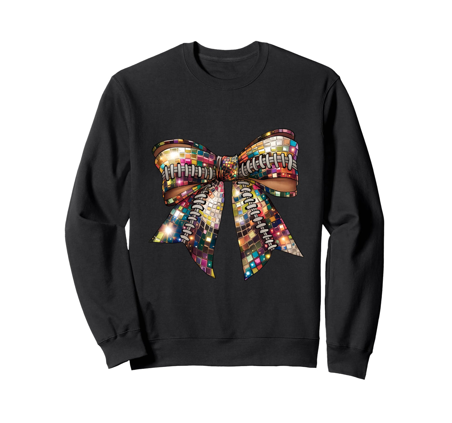 Bow Coquette Disco Football Autumn Sweatshirt - Unique Graphic Men Women - T-Shirt, Sweatshirt, Hoodie