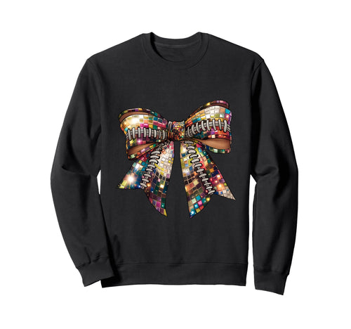 Bow Coquette Disco Football Autumn Sweatshirt - Unique Graphic Men Women - T-Shirt, Sweatshirt, Hoodie
