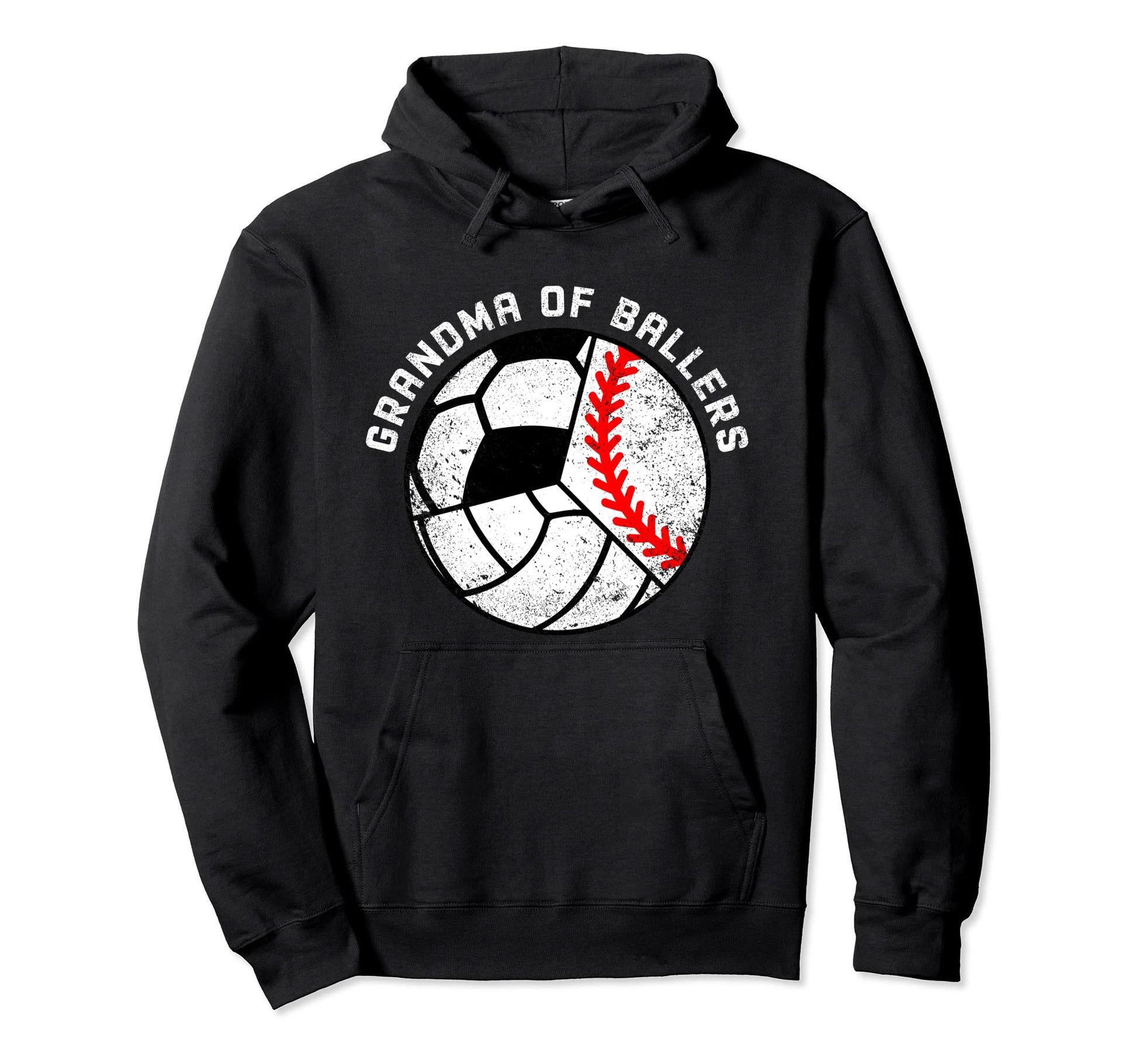 Grandma Ballers Funny Baseball Hoodie - Minimalist Print Men Women - T-Shirt, Sweatshirt, Hoodie