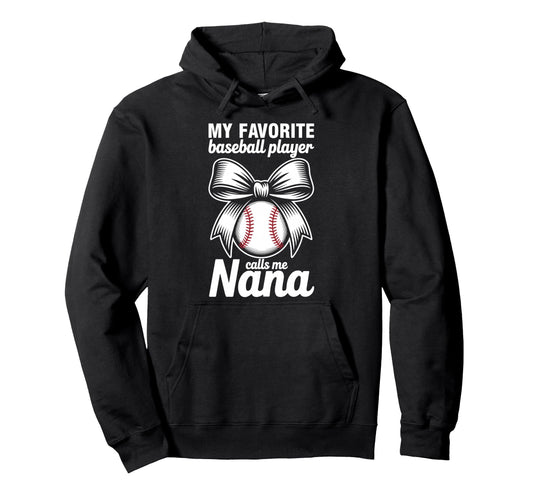 My Favorite Baseball Player Calls Me Hoodie - Minimalist Print for Adults - T-Shirt, Sweatshirt, Hoodie