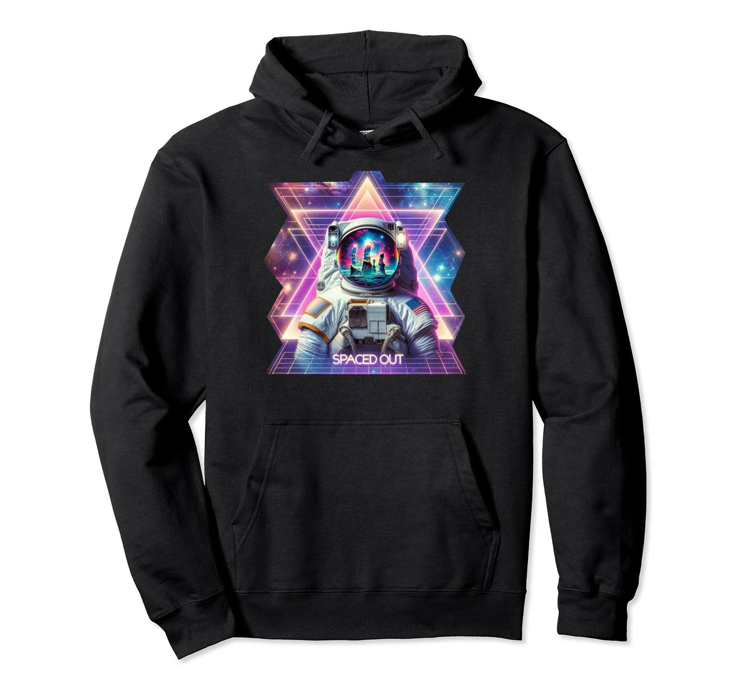 Astronaut Spaced Out Space Art Hoodie - Casual Everyday Wear Unisex - T-Shirt, Sweatshirt, Hoodie