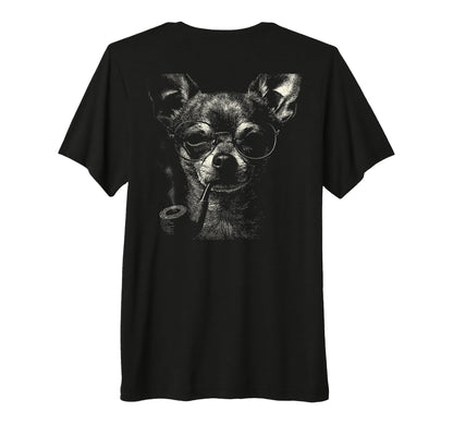 Chihuahua Smoking Pipe Glasses Grunge 90S T-Shirt - Unique Graphic Unisex - T-Shirt, Sweatshirt, Hoodie
