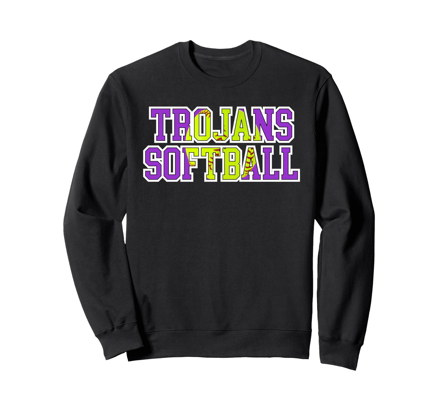 Trojans Softball Mom Game Day Sweatshirt - Streetwear Style for Adults - T-Shirt, Sweatshirt, Hoodie
