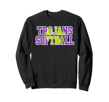 Trojans Softball Mom Game Day Sweatshirt - Streetwear Style for Adults - T-Shirt, Sweatshirt, Hoodie