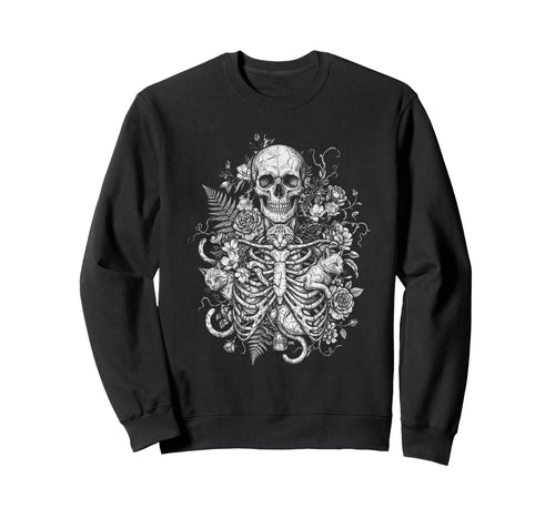 Skull Cat Skeleton Kitty Kitten Sweatshirt - Fun Novelty Design Men Women - T-Shirt, Sweatshirt, Hoodie