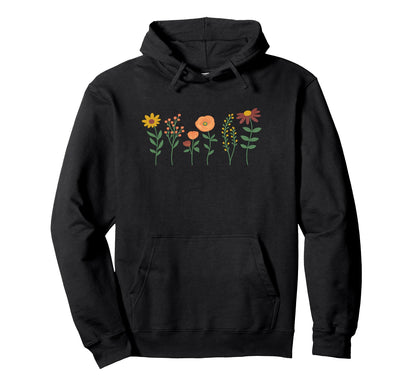 Floral Boho Wildflower Hoodie - Casual Everyday Wear Unisex - T-Shirt, Sweatshirt, Hoodie