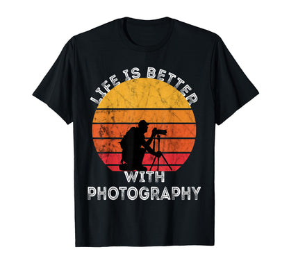Photographer Camera Lover Photography T-Shirt - Unique Graphic for Adults - T-Shirt, Sweatshirt, Hoodie