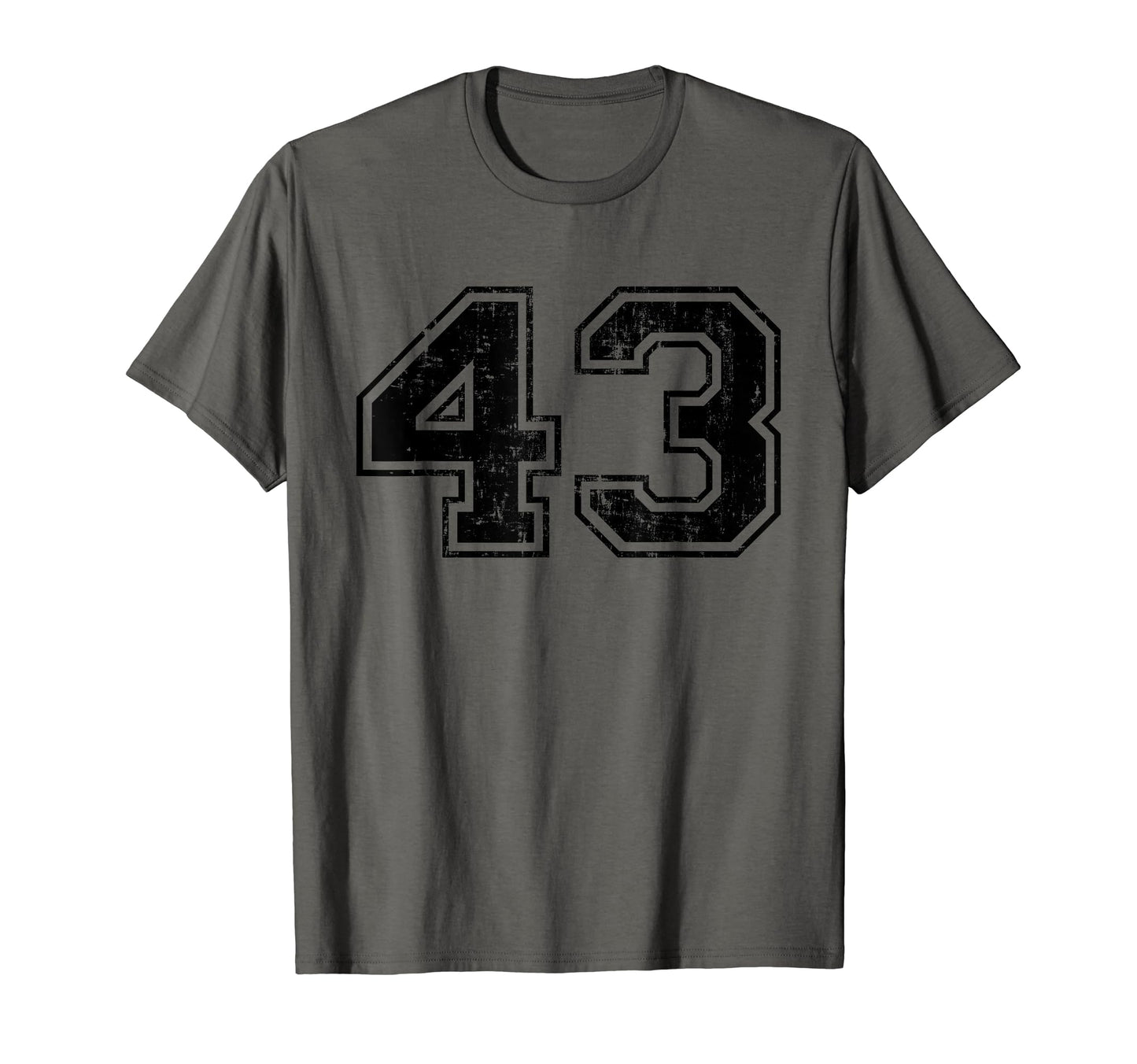 Number 43 Varsity Distressed T-Shirt - Casual Everyday Wear Men Women - T-Shirt, Sweatshirt, Hoodie