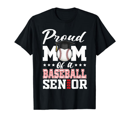 Proud Mom Baseball Senior 2026 T-Shirt - Minimalist Print Unisex - T-Shirt, Sweatshirt, Hoodie