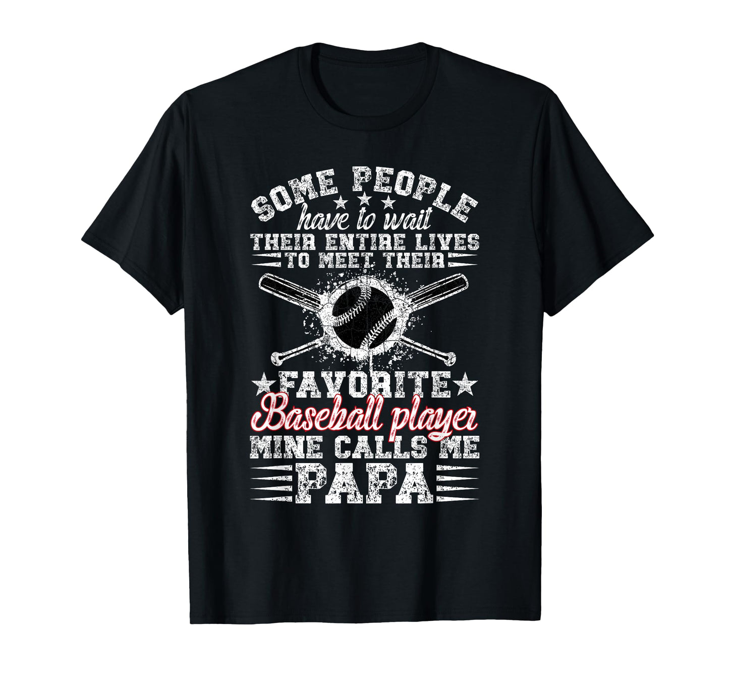 Proud Baseball Papa Baseball Player T-Shirt - Minimalist Print Men Women - T-Shirt, Sweatshirt, Hoodie