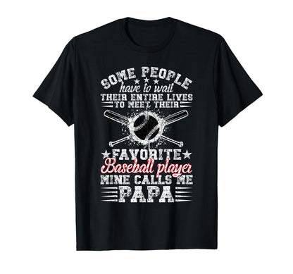 Proud Baseball Papa Baseball Player T-Shirt - Minimalist Print Men Women - T-Shirt, Sweatshirt, Hoodie