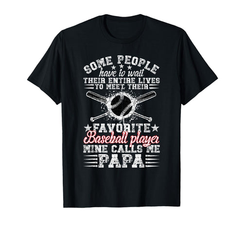 Proud Baseball Papa Baseball Player T-Shirt - Minimalist Print Men Women - T-Shirt, Sweatshirt, Hoodie